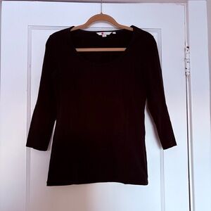 Boden Black 3/4 Sleeve Women's Top